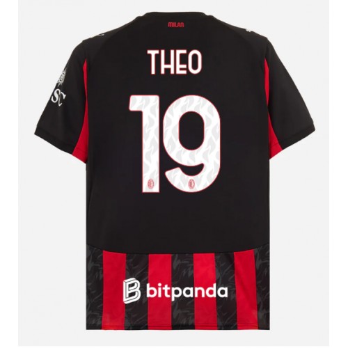 AC Milan Theo Hernandez #19 Primera Equipación 2025-26 Manga Corta